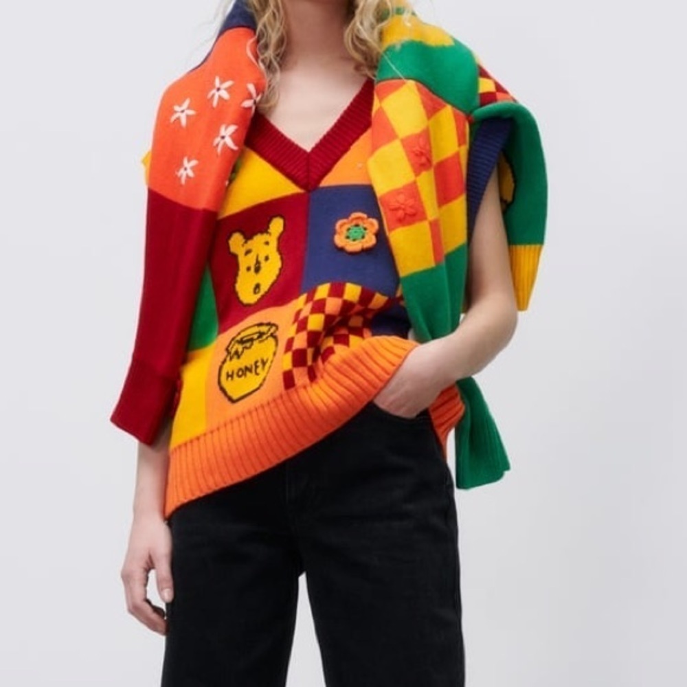 Zara x Winnie the Pooh Collection Retro Knit Sweater - Picture 3 of 3